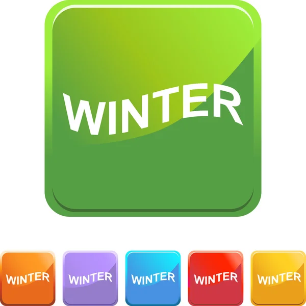 冬天的标志 web 按钮 — 图库矢量图片