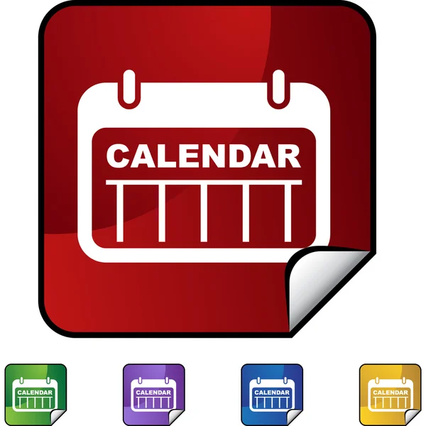 Calendario pluma conjunto — Vector de stock