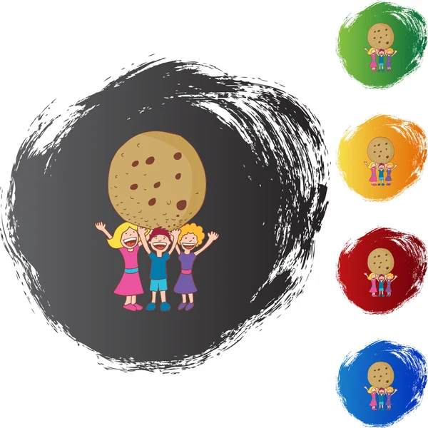 Icona gigante del sito Cookie — Vettoriale Stock