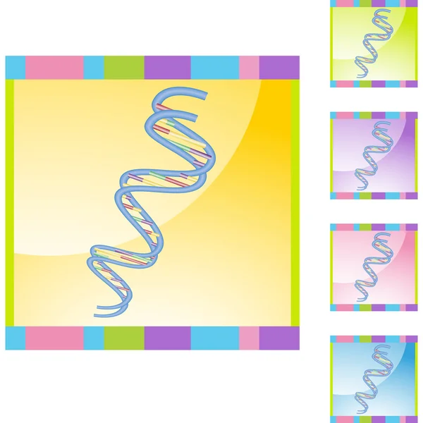 DNA Strand icono web — Vector de stock