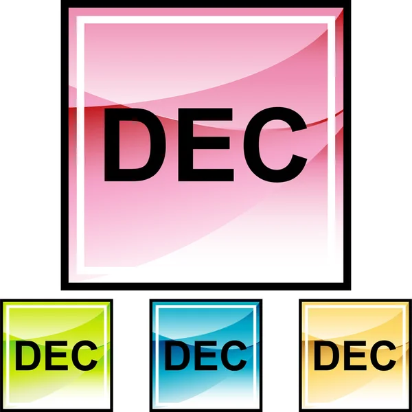 December web button — Stock Vector