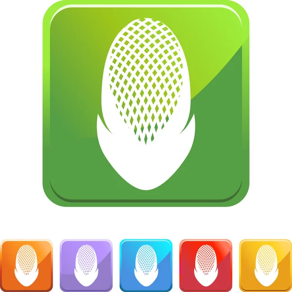 Fencing Mask web button — Stock Vector