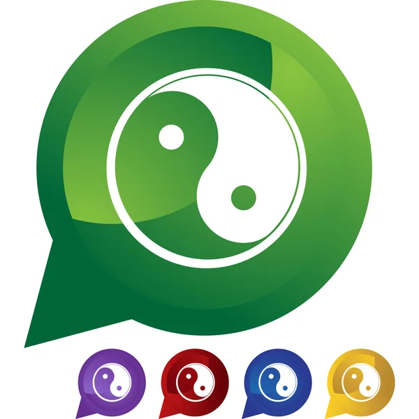 Yin Yang web pictogram — Stockvector
