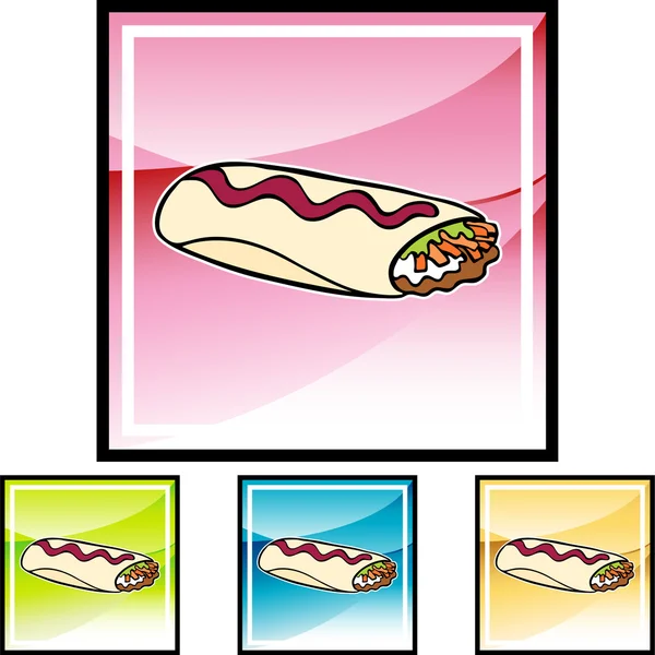 Burrito web icon — Vector de stoc