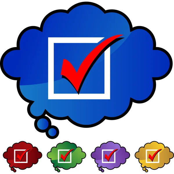 Checkliste Webbutton — Stockvektor