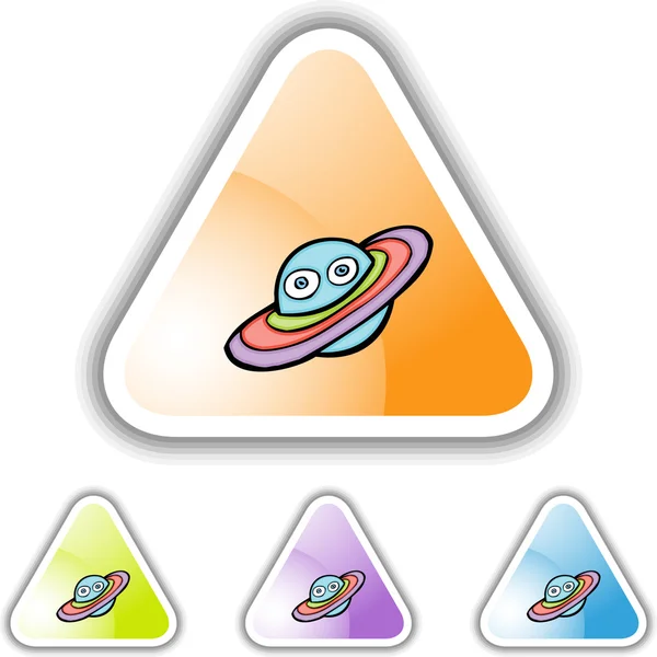 Saturn web icon — Stock Vector