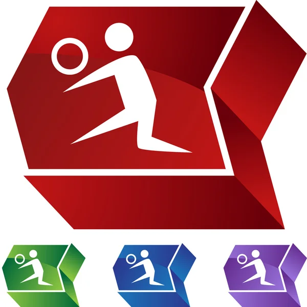 Jugador de voleibol icono web — Vector de stock