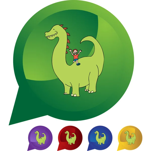 Ícone web de dinossauro — Vetor de Stock