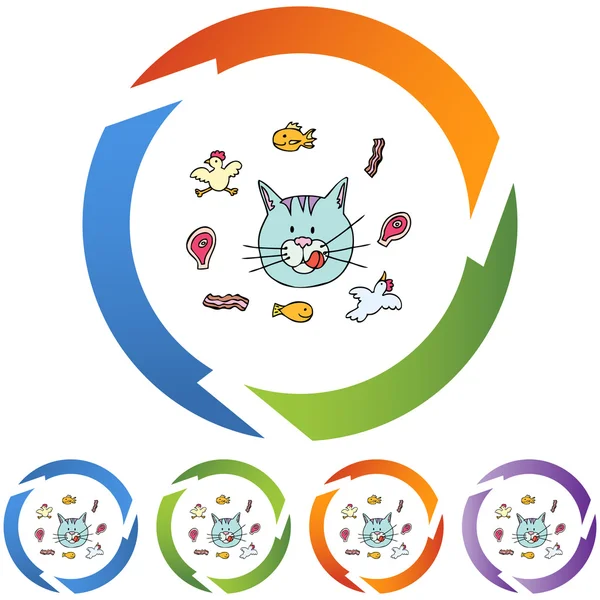 Cat Cravings icono web — Vector de stock