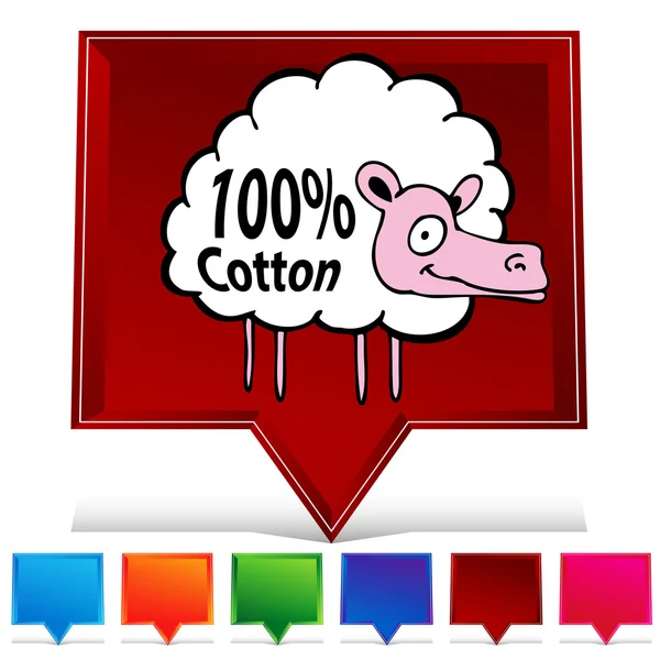 Sheep gemstone button set. — Stock Vector