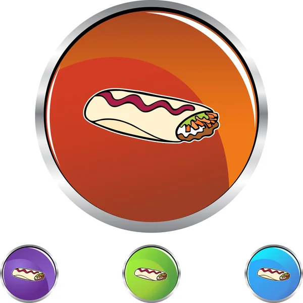 墨西哥卷饼 web 图标 — 图库矢量图片