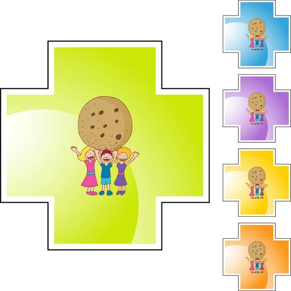 Reus Cookie web pictogram — Stockvector