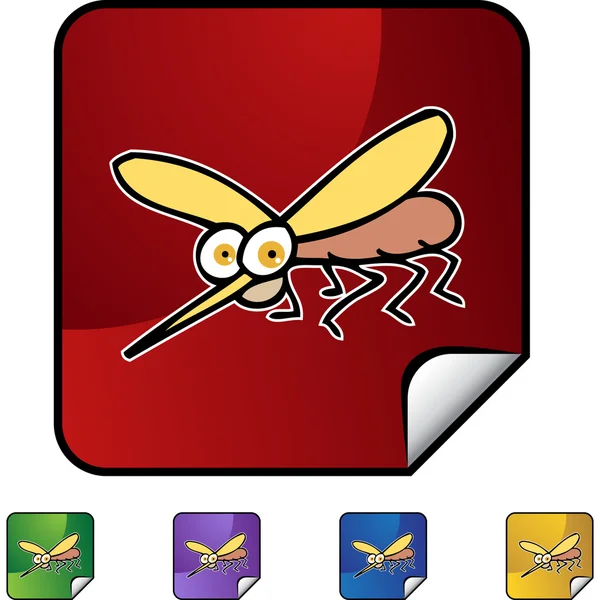 Mosquito web knop — Stockvector