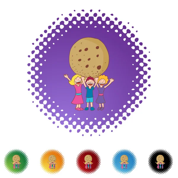 巨大的 Cookie web 图标 — 图库矢量图片