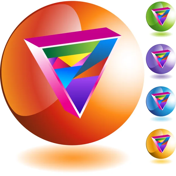Homosexual triángulo icono botón — Archivo Imágenes Vectoriales