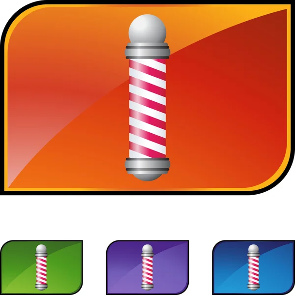 Barbershop Pole web icon — Stock Vector