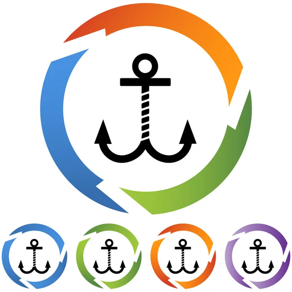 Иконка Якорь лодки — стоковый вектор
