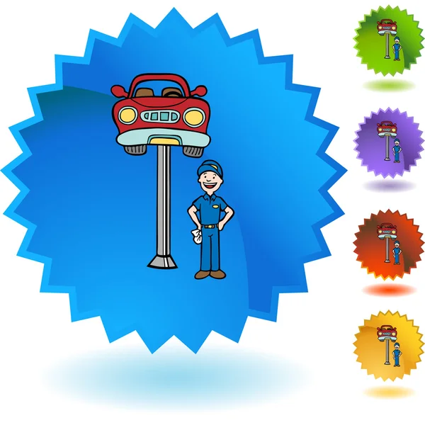 Auto reparatie en monteur — Stockvector