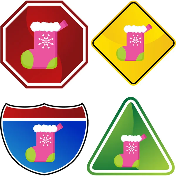 Christmas Stocking web pictogram — Stockvector