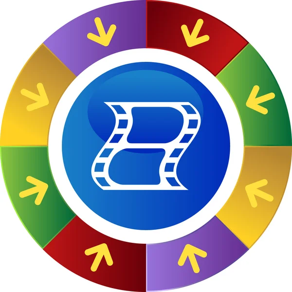 फिल्म वेब बटन — स्टॉक वेक्टर