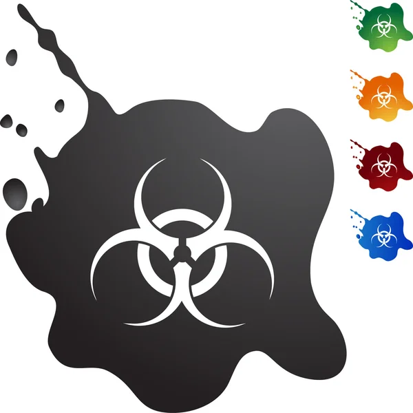 Icône web Biohazard — Image vectorielle