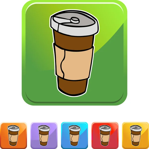 Taza de café desechable — Vector de stock