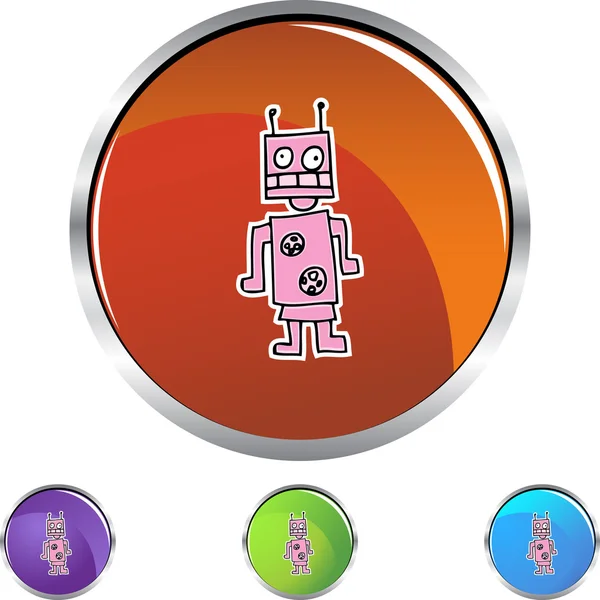 Robot web pictogram — Stockvector