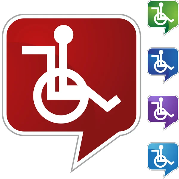 Icône web en fauteuil roulant — Image vectorielle