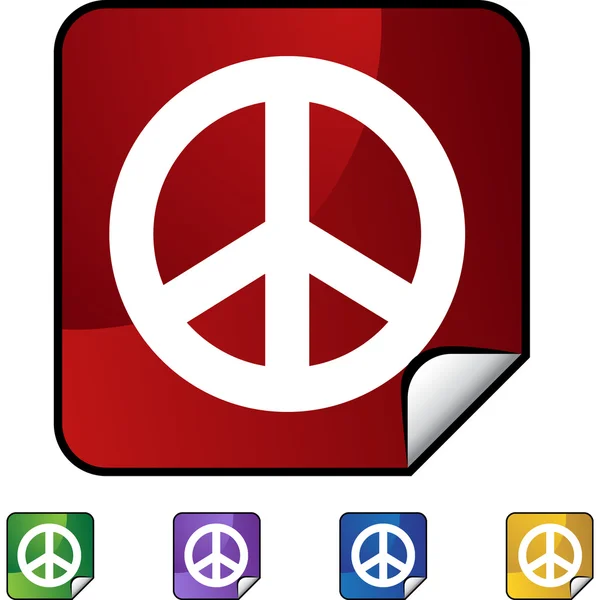 Peace sign web button — Stock Vector