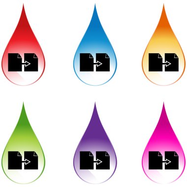 Kopya kağıdı düğme kümesi