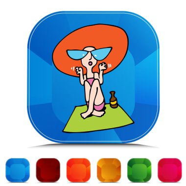 Güneş koruma kadın Gemstone düğme kümesi