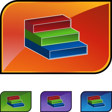 Üç adım düğme web