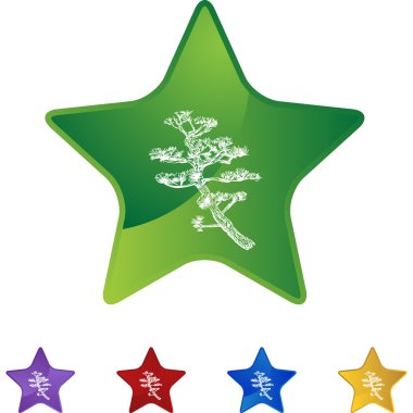 Bonsai ağacı web düğmesi