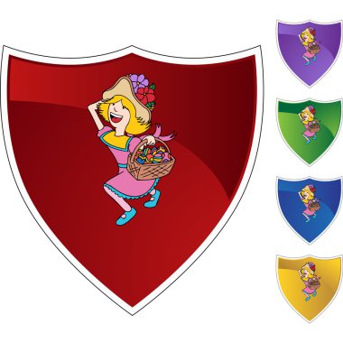 Paskalya sepetli kadın