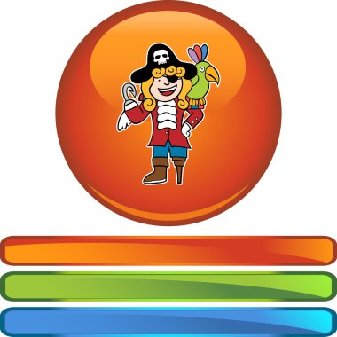 Bir kuş web düğme ile korsan