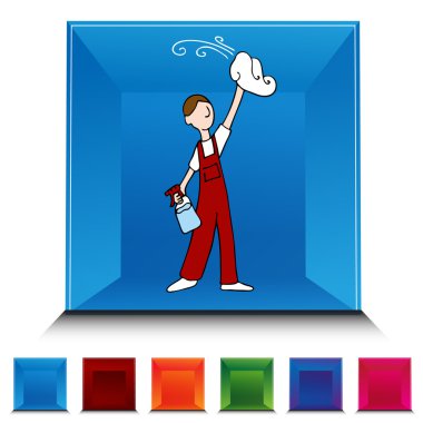 Pencere temizleyici Gemstone düğme kümesi