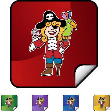 Bir kuş web düğme ile korsan