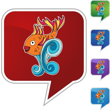 Japon balığı kutsal kişilerin resmi düğme