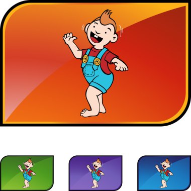 Yürümeye başlayan yürüyüş web düğmesi