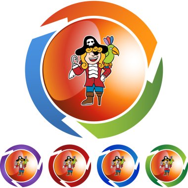 Bir kuş web düğme ile korsan