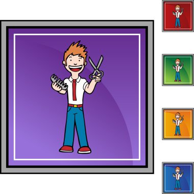 Kuaför kutsal kişilerin resmi düğme