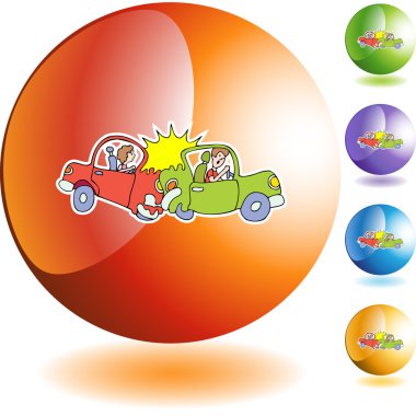 Araba kaza web simgesi