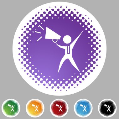 Megafon işadamı web düğmesi