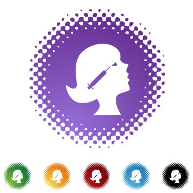 Botulinum toksini kafasında kadınla