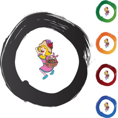 Paskalya sepetli kadın