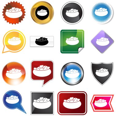 fırında patates Icon set