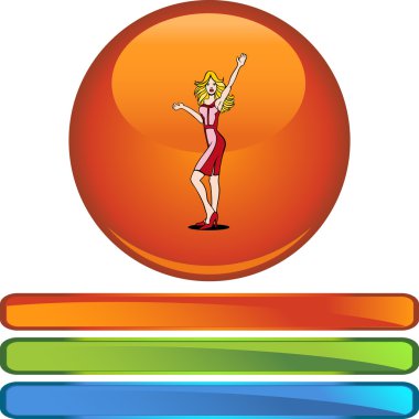 Kız dalgalanan web simgesi