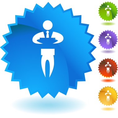 İşadamı işareti web düğmesi