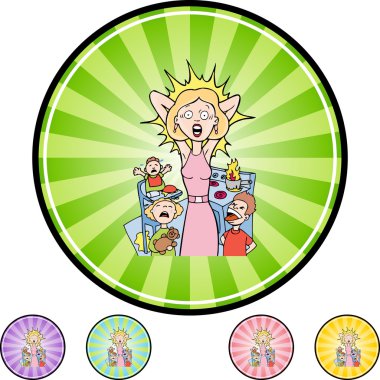 Kadın düğme vurguladı dışarı