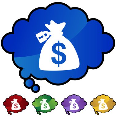 Para çantasını web simgesi kilitli